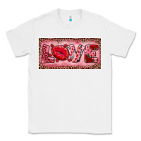 White Pink Love Kiss Valentine's Day Classic Tee - RanaPortraitStore