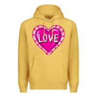 Antique Gold valentine's day hearts Premium Hoodie - FaDigitalArtStudio