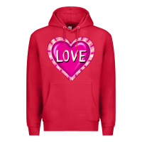 Cardinal valentine's day hearts Premium Hoodie - FaDigitalArtStudio