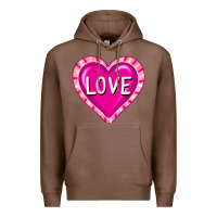 Chestnut valentine's day hearts Premium Hoodie - FaDigitalArtStudio