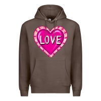 Coffee valentine's day hearts Premium Hoodie - FaDigitalArtStudio