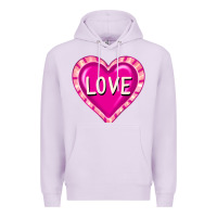 Lilac valentine's day hearts Premium Hoodie - FaDigitalArtStudio