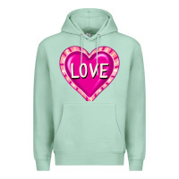 Seafoam valentine's day hearts Premium Hoodie - FaDigitalArtStudio