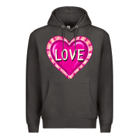Smoke valentine's day hearts Premium Hoodie - FaDigitalArtStudio