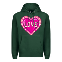 Sports Green valentine's day hearts Premium Hoodie - FaDigitalArtStudio