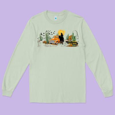 Western I Got A Heart Like A Truck Long Sleeve Tee Designed By Tumblerdesignbyshophia