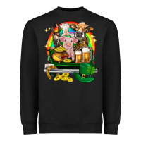 St. Patrick's Day Farm Animals On Truck Heavyweight Sweatshirt | Teevron
