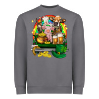 Storm St. Patrick's Day farm animals on truck Heavyweight Sweatshirt - HowdyJamesFarm