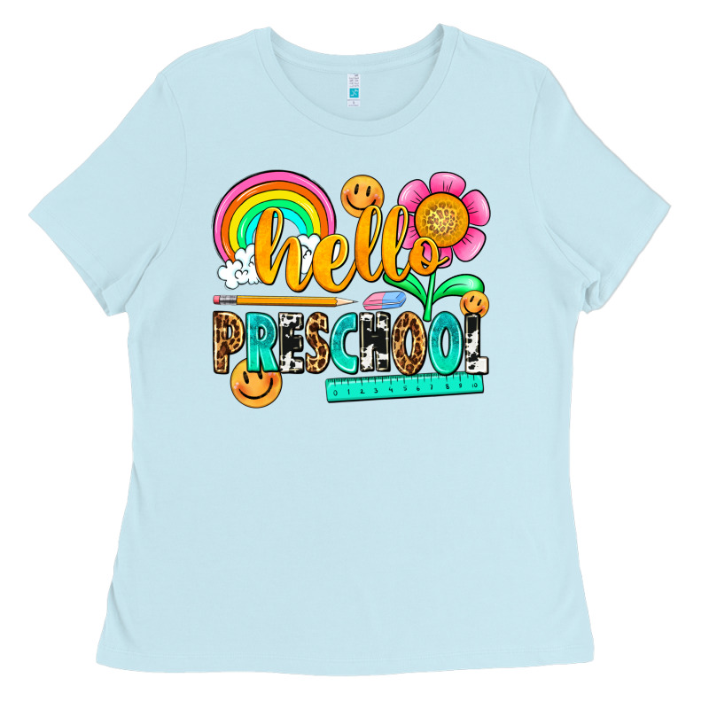 Hello Preschool Ladies Tee by NancyCooperArtShop | Teevron