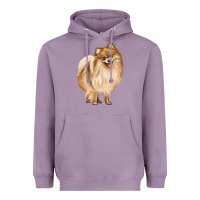 Lavender Pomeranian Dog Illustrations Heavyweight Hoodie - LillyAllenDesigns