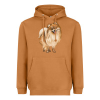 Meerkat Pomeranian Dog Illustrations Heavyweight Hoodie - LillyAllenDesigns