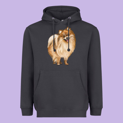 Pomeranian Dog Illustrations Heavyweight Hoodie Designed By Lillyallendesigns