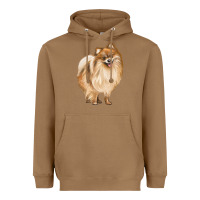 Toasted Coconut Pomeranian Dog Illustrations Heavyweight Hoodie - LillyAllenDesigns