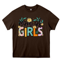 Chocolate Brown mom of girls Heavy Core Tee - JahusDesignShop