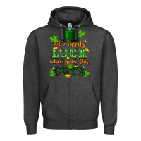 Charcoal Heather who needs luck when you're this cute Zipper Hoodie - FaDigitalArtStudio