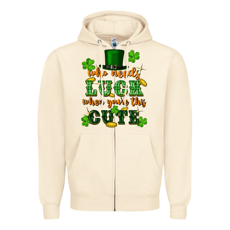 Who Needs Luck When You're This Cute Zipper Hoodie by FaDigitalArtStudio | Teevron