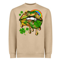 Mushroom St. Patrick's Day lips Heavyweight Sweatshirt - HowdyJamesFarm