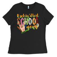 Black rockin that school year Ladies Tee - NancyCooperArtShop