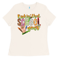 Bone rockin that school year Ladies Tee - NancyCooperArtShop