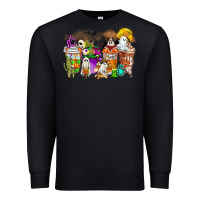 Black Halloween Western Boo Coffee Cups Premium Sweatshirt - CowhideDigitalArt