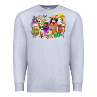 Heather Grey Halloween Western Boo Coffee Cups Premium Sweatshirt - CowhideDigitalArt