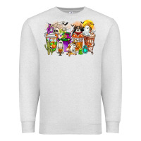 Oatmeal Heather Halloween Western Boo Coffee Cups Premium Sweatshirt - CowhideDigitalArt