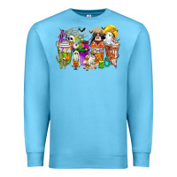 Ocean Blue Halloween Western Boo Coffee Cups Premium Sweatshirt - CowhideDigitalArt
