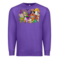 Purple Halloween Western Boo Coffee Cups Premium Sweatshirt - CowhideDigitalArt
