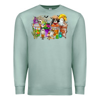 Seafoam Halloween Western Boo Coffee Cups Premium Sweatshirt - CowhideDigitalArt