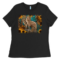 Black Western Wolves Ladies Tee - Jasminsmagicworld