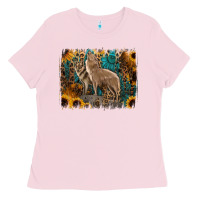 Bubblegum Pink Western Wolves Ladies Tee - Jasminsmagicworld