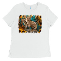 White Western Wolves Ladies Tee - Jasminsmagicworld