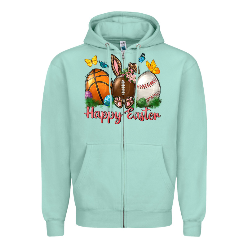 Happy Easter Sports With Butterfly Zipper Hoodie by BundleAndBundleShop | Teevron