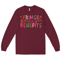 Burgundy Fringe with benefits Valentine's Day Long Sleeve Tee - HowdyJamesFarm