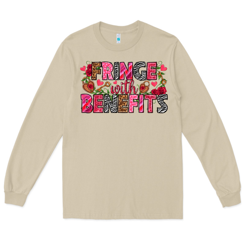 Fringe With Benefits Valentine's Day Long Sleeve Tee by HowdyJamesFarm | Teevron