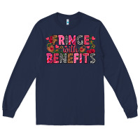 Navy Fringe with benefits Valentine's Day Long Sleeve Tee - HowdyJamesFarm