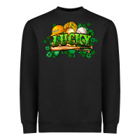 Black St. Patrick's Day Baseball Heavyweight Sweatshirt - HowdyJamesFarm