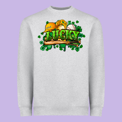 St. Patrick's Day Baseball Heavyweight Sweatshirt Designed By Howdyjamesfarm