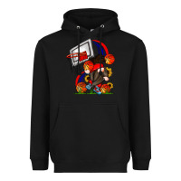 Black Basketball Gnome Heavyweight Hoodie - CowhideDigitalArt