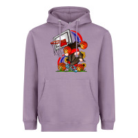 Lavender Basketball Gnome Heavyweight Hoodie - CowhideDigitalArt