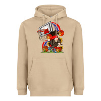 Mushroom Basketball Gnome Heavyweight Hoodie - CowhideDigitalArt