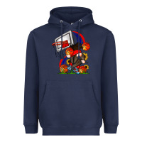 Navy Basketball Gnome Heavyweight Hoodie - CowhideDigitalArt