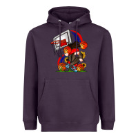 Plum Basketball Gnome Heavyweight Hoodie - CowhideDigitalArt