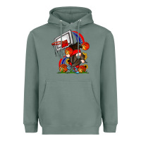 Sage Basketball Gnome Heavyweight Hoodie - CowhideDigitalArt