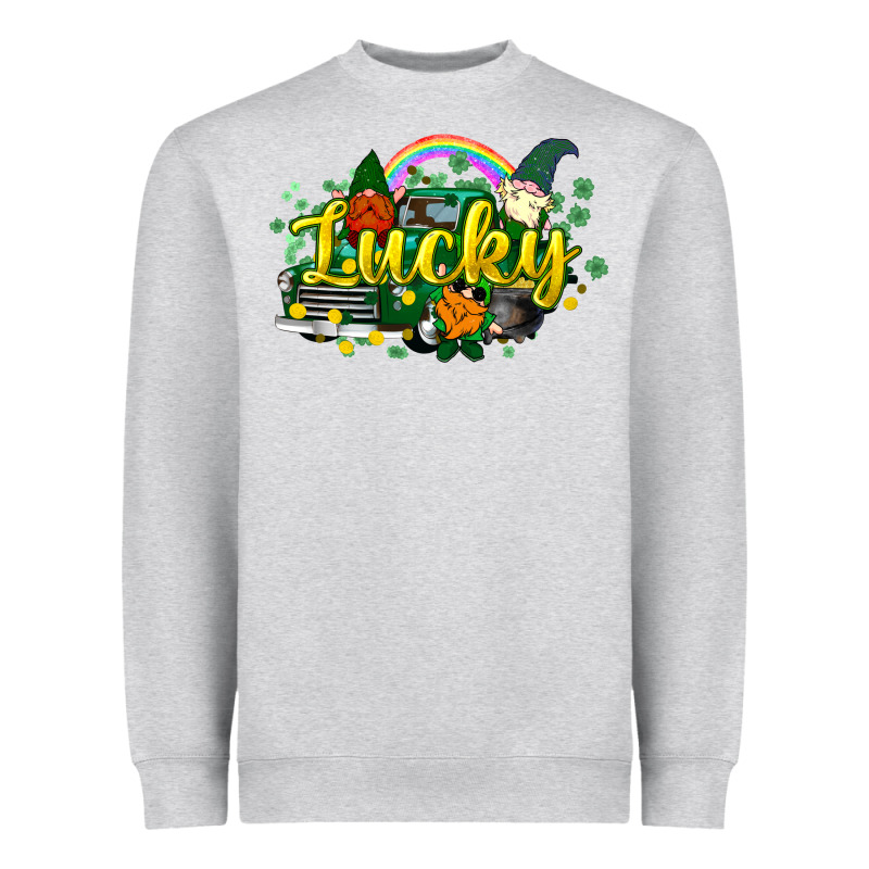 Lucky Gnomes Truck St. Patrick's Heavyweight Sweatshirt by HowdyJamesFarm | Teevron