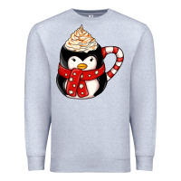 Heather Grey coffee cups animal Premium Sweatshirt - CowhideDigitalArt