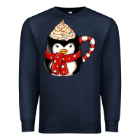 Navy coffee cups animal Premium Sweatshirt - CowhideDigitalArt