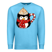 Ocean Blue coffee cups animal Premium Sweatshirt - CowhideDigitalArt