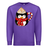 Purple coffee cups animal Premium Sweatshirt - CowhideDigitalArt
