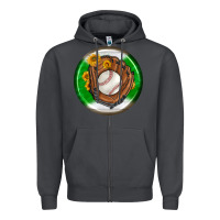 Smoke baseball with sunflower round earrings Zipper Hoodie - BundleAndBundleShop